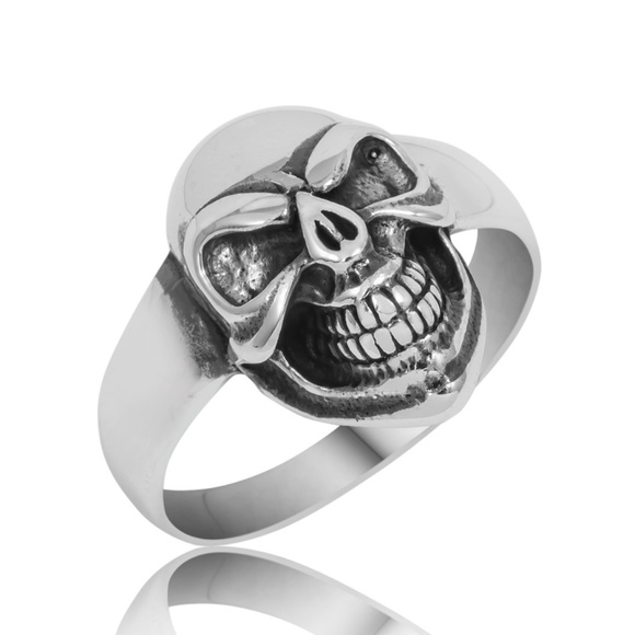 High Quality 925 Sterling Silver Skull Men's Rings - Picture 8 of 8